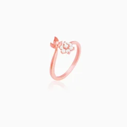 Rose Gold Floral Chic Ring