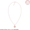 Rose Gold Floral Dreams Pendant With Link Chain