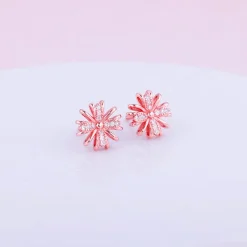 Rose Gold Floral Dreams Studs