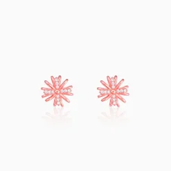 Rose Gold Floral Dreams Studs