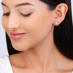 Rose Gold Floral Dreams Studs