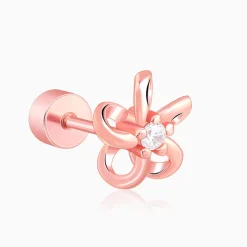 Rose Gold Floral Ear Piercings Set