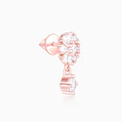 Rose Gold Floral Earrings