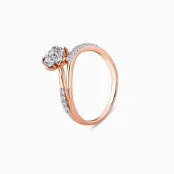 Rose Gold Floral Enigma Diamond Ring