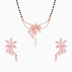 Rose Gold Floral Love Bond Mangalsutra Set