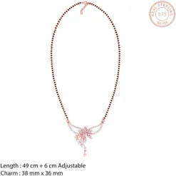 Rose Gold Floral Love Bond Mangalsutra Set