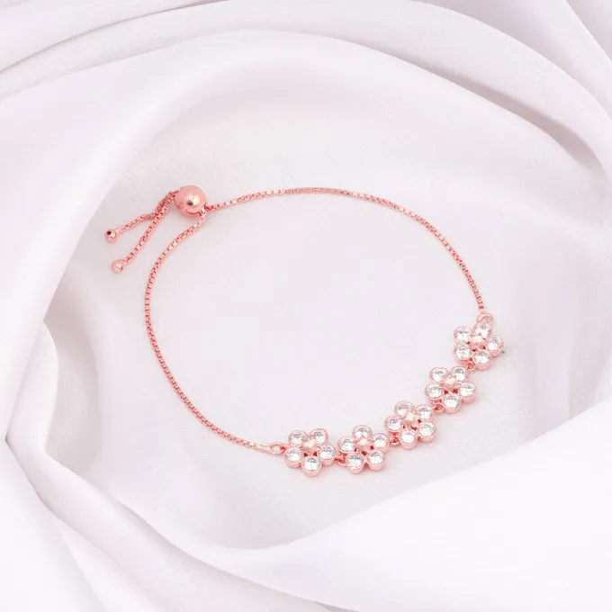Rose Gold Floral Lover Bracelet