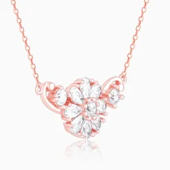 Rose Gold Floral Necklace