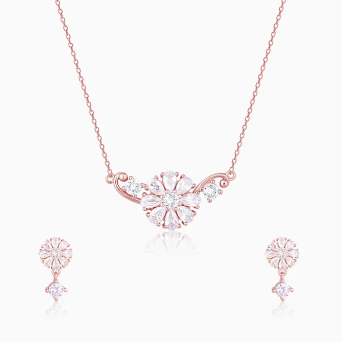 Rose Gold Floral Set