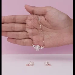 Rose Gold Floral Set