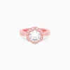 Rose Gold Floral Shine Ring