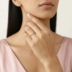 Rose Gold Floral Vows Ring