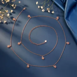 Rose Gold Floral Waist Chain
