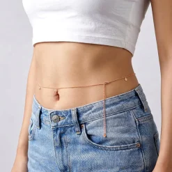 Rose Gold Floral Waist Chain