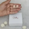 Rose Gold Flower Bouquet Earrings