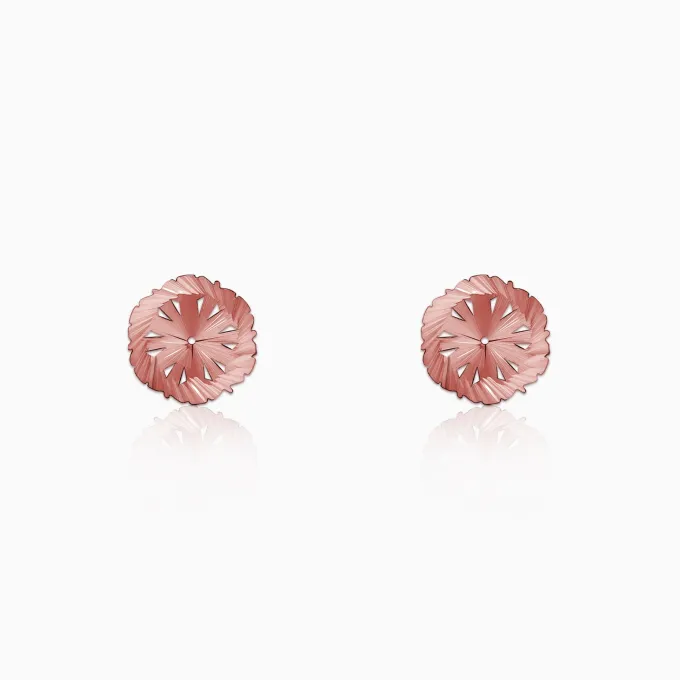 Rose Gold Flower Bouquet Earrings