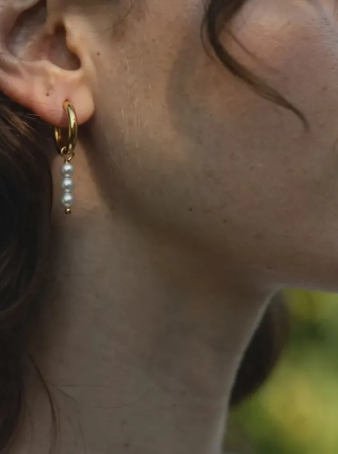 Rose Gold Flower Bouquet Earrings