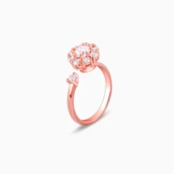 Rose Gold Flower Twist Ring