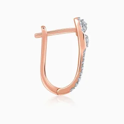 Rose Gold Flowery Lab Grown Diamond Earrings