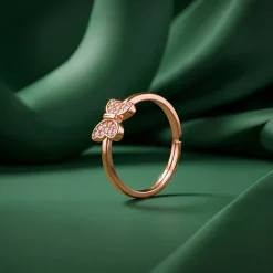 Rose Gold Flutter Shine Ring (Size 12)