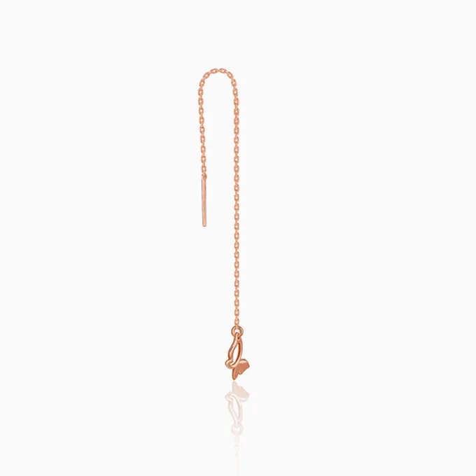 Rose Gold Fluttering Beauty Sui Dhaga Earrings