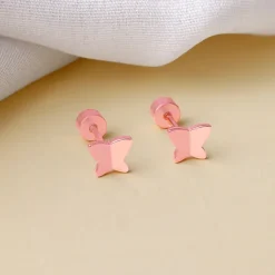 Rose Gold Fly Ear Piercings
