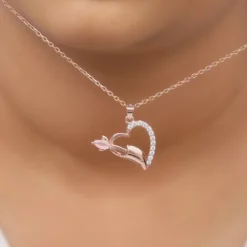 Rose Gold Forevermore Pendant With Link Chain