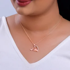 Rose Gold Forevermore Pendant With Link Chain