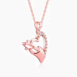 Rose Gold Forevermore Pendant With Link Chain