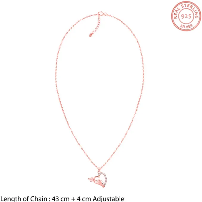 Rose Gold Forevermore Pendant With Link Chain