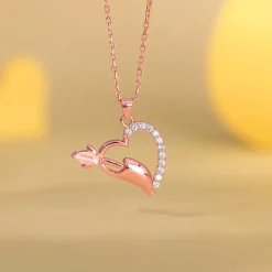 Rose Gold Forevermore Pendant With Link Chain