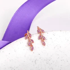 Rose Gold French Beauty Earrings