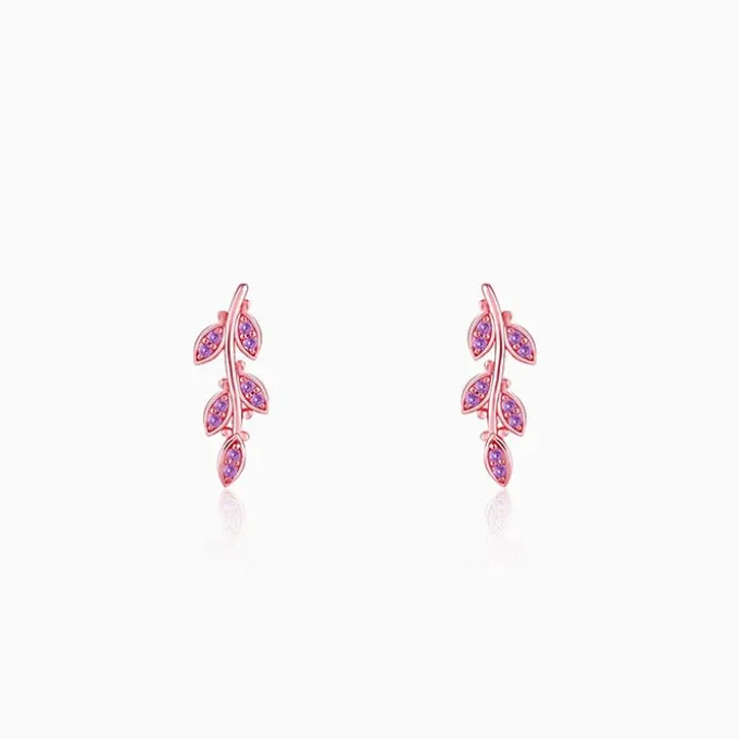 Rose Gold French Beauty Earrings