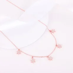 Rose Gold Frost Charm Necklace