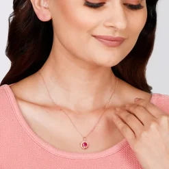 Rose Gold Full of Love Pendant with Link Chain