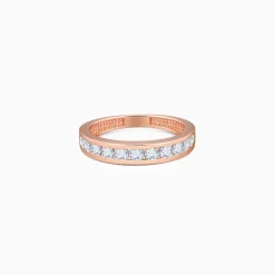 Rose Gold Glistening Amber Diamond Ring