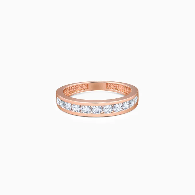 Rose Gold Glistening Amber Diamond Ring