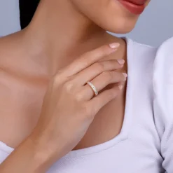 Rose Gold Glistening Amber Diamond Ring
