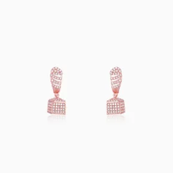 Rose Gold Glittering Grace Jhumki