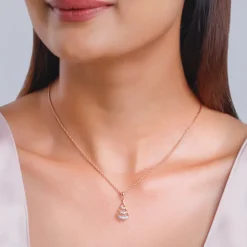 Rose Gold Globule Diamond Pendant