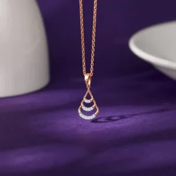 Rose Gold Globule Diamond Pendant