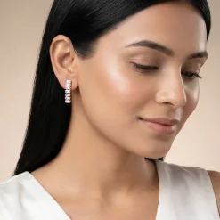 Rose Gold Glow Dangler Earrings