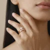 Rose Gold Grace Pearl Bypass Ring