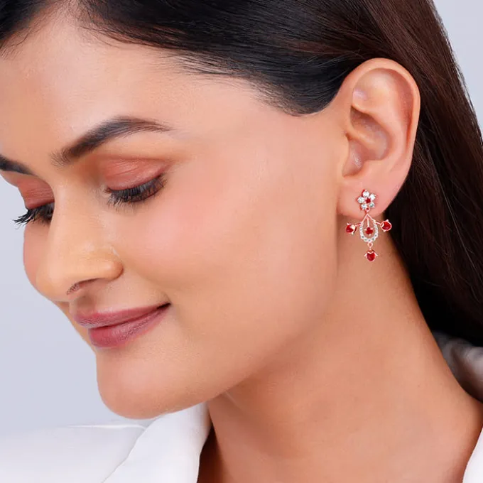 Rose Gold Grow in Love Earrings