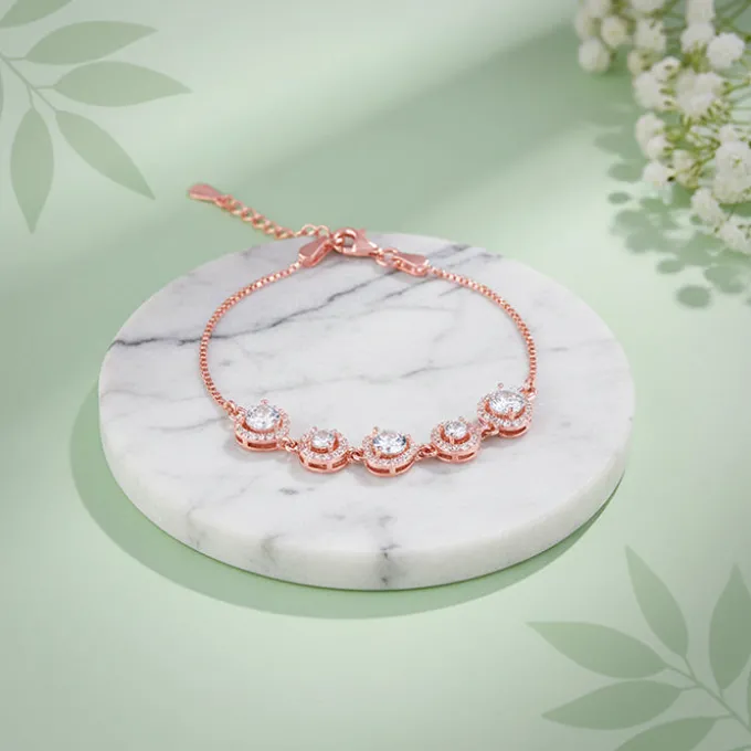 Rose Gold Halo Harmony Bracelet