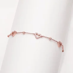Rose Gold Halo Heart Bracelet