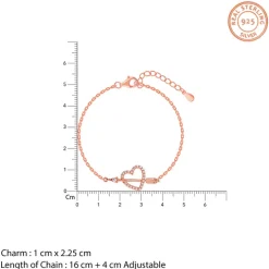 Rose Gold Heart Bracelet