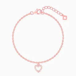 Rose Gold Heart Hooked Bracelet
