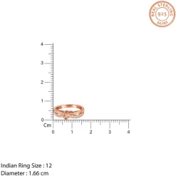 Rose Gold Heart Interlock Ring