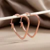Rose Gold Heart It Hoop Earrings